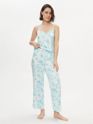Priliehavé pyžamo Lauren Ralph Lauren modrá