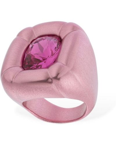 Кольцо Swarovski, розовый