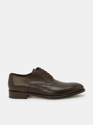 Кожаные туфли на шнуровке Emidio Tucci коричневые
