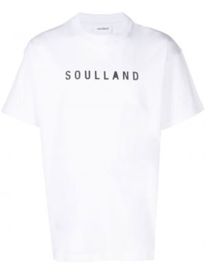 T-shirt con stampa Soulland bianco