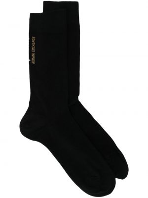 Памучни чорапи с принт Armani Exchange