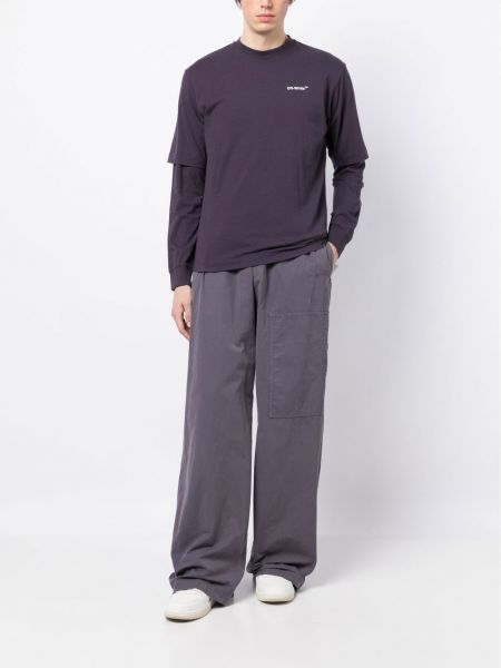 Relaxed fit kelnės Off-white