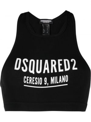 Urheilu printti rintaliivit Dsquared2 musta