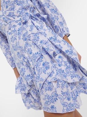 Obleka s cvetličnim vzorcem Melissa Odabash modra