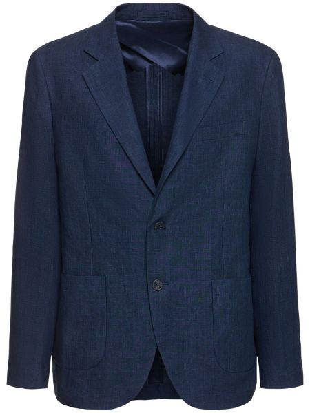 Linned blazer Frescobol Carioca blå