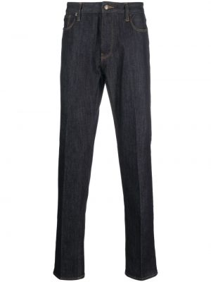Priliehavé skinny fit džínsy s výšivkou s nízkym pásom Emporio Armani