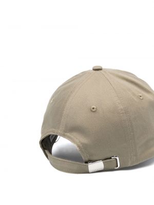 Medvilninis siuvinėtas kepurė su snapeliu Calvin Klein žalia