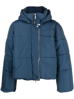 Klasická péřová bunda z nylonu na zip Rhude - modrá