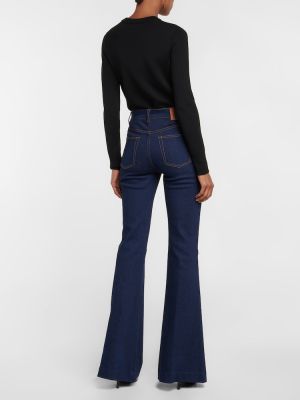 High waist bootcut jeans ausgestellt Alexander Mcqueen blau