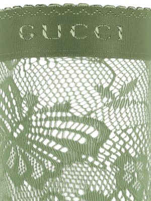 Dresuri din dantelă Gucci verde