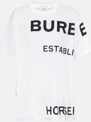 Бавовняна футболка Burberry, біла