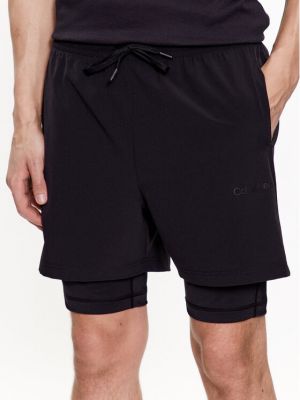 Pantaloni scurți de sport Calvin Klein Performance negru