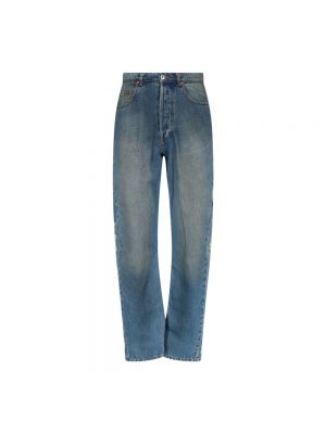 Niebieskie proste jeansy Magliano