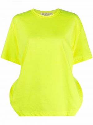 T-shirt avec manches courtes drapé Comme Des Garçons jaune