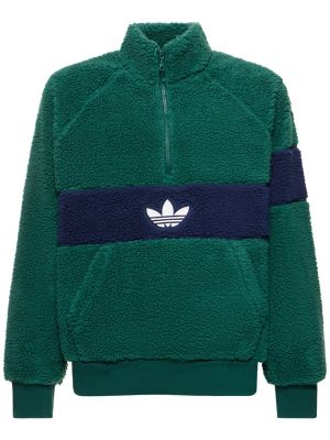 Geacă din fleece Adidas Originals verde
