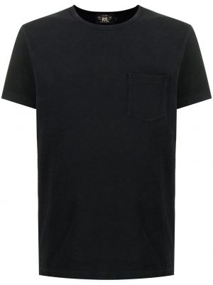 Bombažna majica z žepi Ralph Lauren Rrl črna