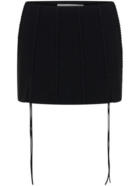 Černé pletené mini sukně Dion Lee