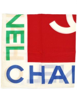 Schal mit print Chanel Pre-owned weiß