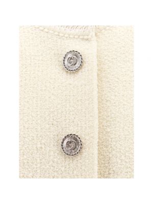 Chaqueta con botones de lana de tweed Gucci blanco