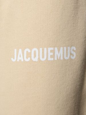 Spodnie sportowe bawełniane Jacquemus beżowe
