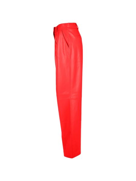 Pantalones de cuero Essentiel Antwerp rojo