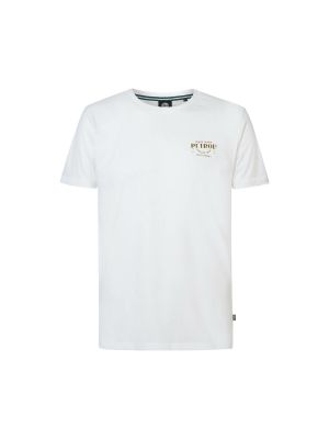 Camiseta con estampado de cuello redondo Petrol Industries blanco