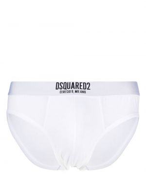 Trykt bomull boksershorts Dsquared2 hvit