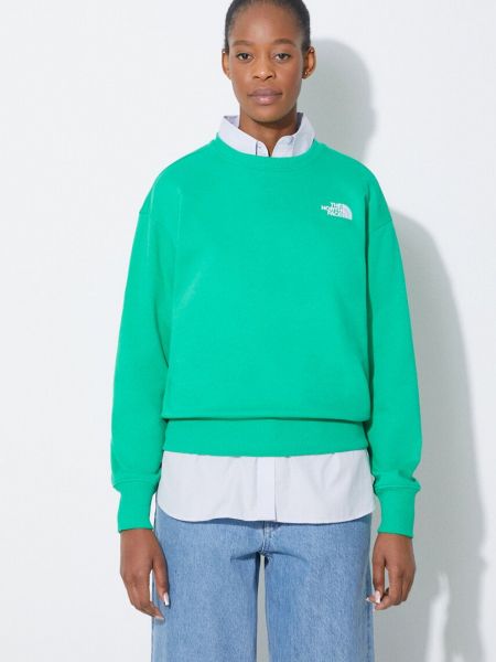 Однотонный свитер The North Face зеленый