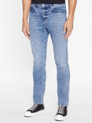 Kitsa lõikega teksapüksid Karl Lagerfeld Jeans sinine