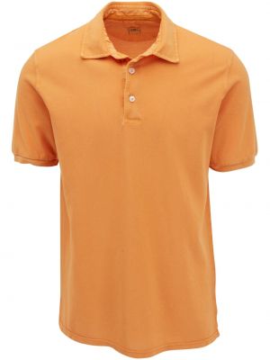 Polo en coton avec manches courtes Fedeli orange