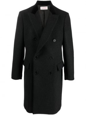 Vlnený kabát Fursac čierna
