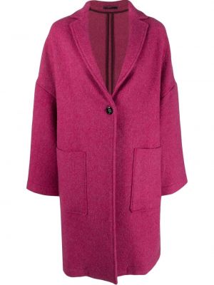 Vlněný kabát Paltò růžový