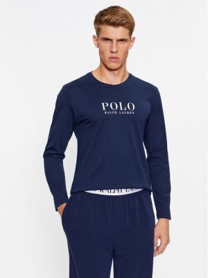 Polo majica z dolgimi rokavi Polo Ralph Lauren modra