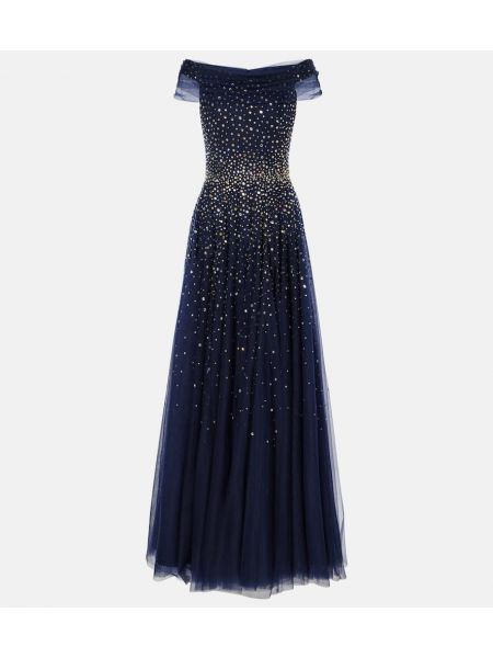 Krystaller maxi kjole Jenny Packham sort