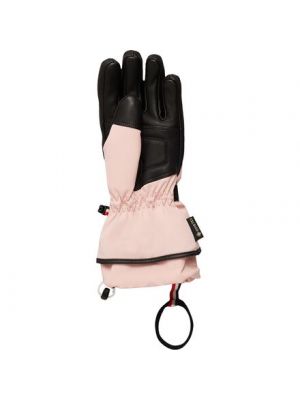 Лыжные перчатки из технической кожи женские Moncler Grenoble розовый