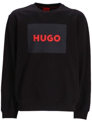 Jersey sweatshirt mit print Hugo schwarz