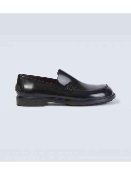 Skinn loafers Lanvin svart