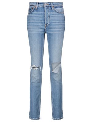 Jeans skinny taille haute slim Re/done bleu