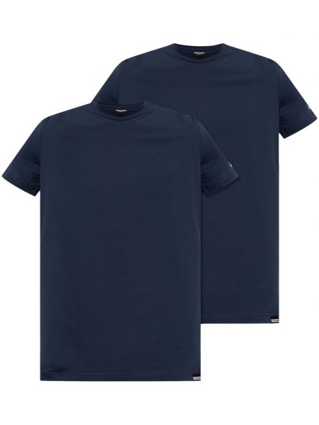 Βαμβακερή μπλούζα Dsquared2 μπλε