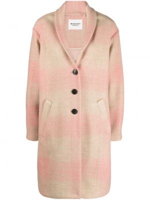 Plstěný kabát Marant Etoile růžový