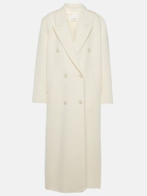 Oversized μάλλινο παλτό The Frankie Shop λευκό