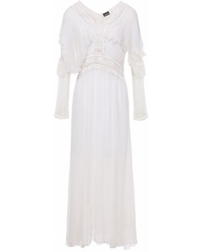 Платье миди с вышивкой Just Cavalli, белое