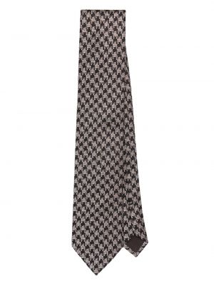 Cravate en soie à carreaux Tom Ford
