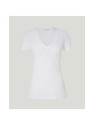 Camiseta de algodón James Perse blanco