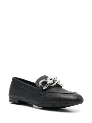 Chunky nahast loafer-kingad Casadei must
