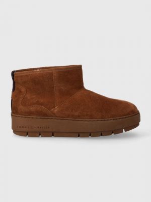 Замшевые зимние ботинки Tommy Hilfiger коричневые