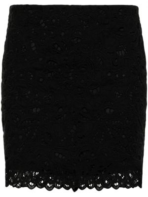 Czarna haftowana mini spódniczka Isabel Marant