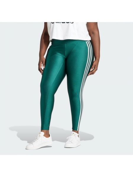 Legginsy w paski Adidas zielone