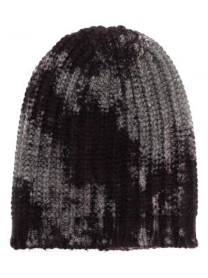 Плетена шапка с градиентным принтом Avant Toi черно