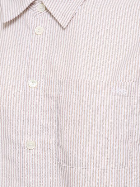 Camicia di cotone A.p.c. beige